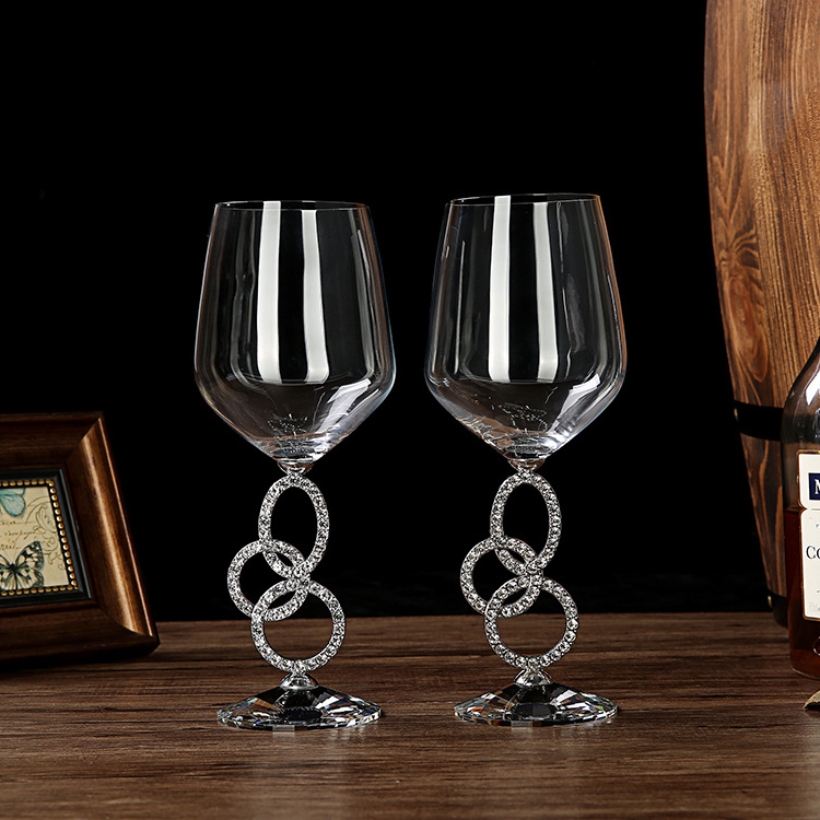 High-end Crystal wine glass manufacturers wholesale high-end suits household  European wine glasses New Design Custom Wine Glass