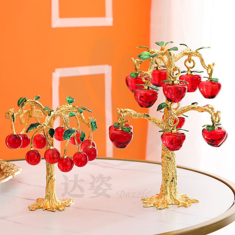 Crystal apple tree high-grade metal tree pole wedding wedding decoration happy props wedding room decoration