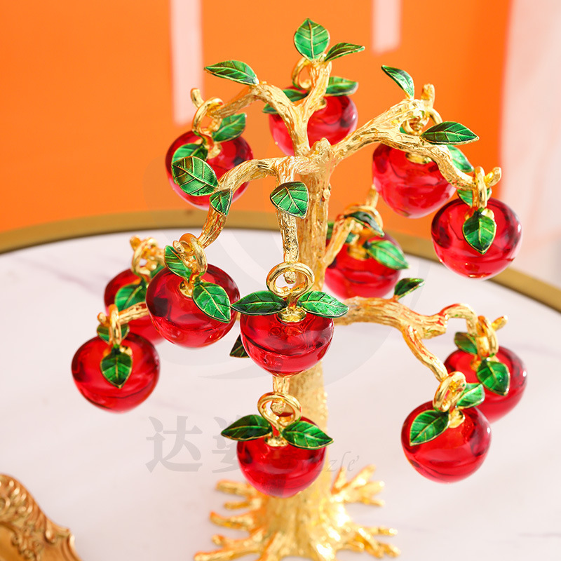 Crystal apple tree high-grade metal tree pole wedding wedding decoration happy props wedding room decoration