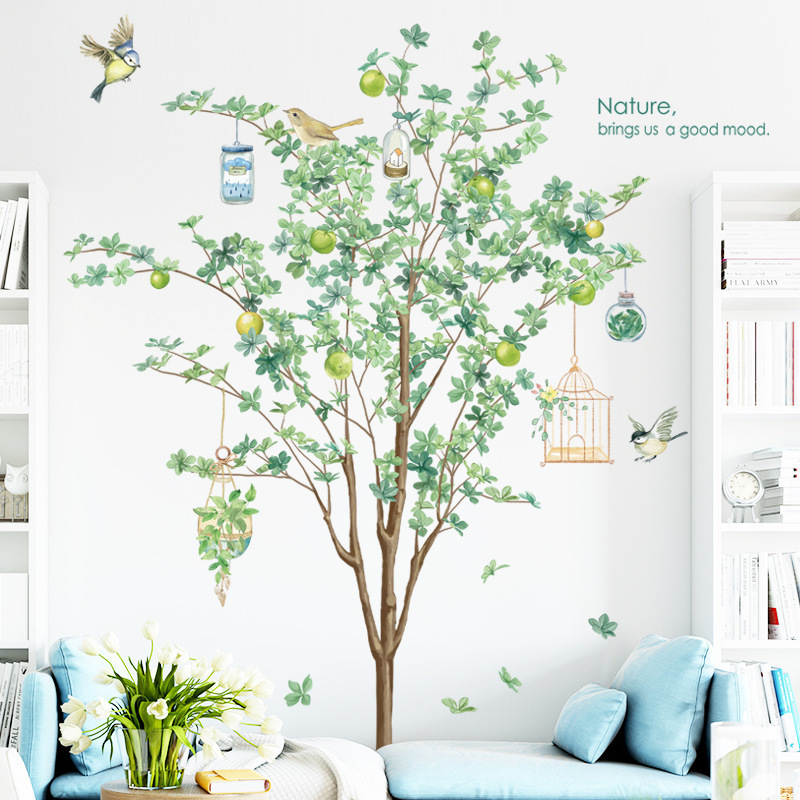 home decoration Nordic plant 3d PVC wall stickers for kids