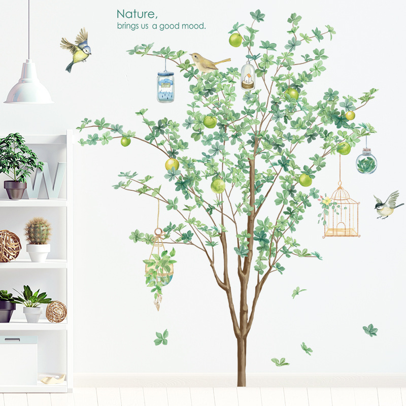 home decoration Nordic plant 3d PVC wall stickers for kids