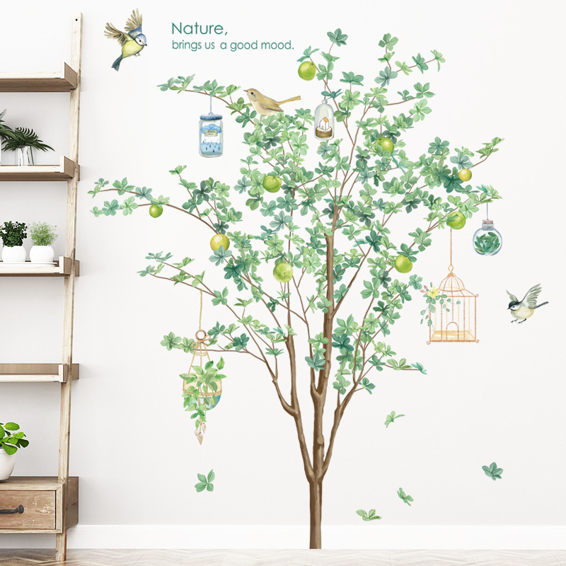 home decoration Nordic plant 3d PVC wall stickers for kids