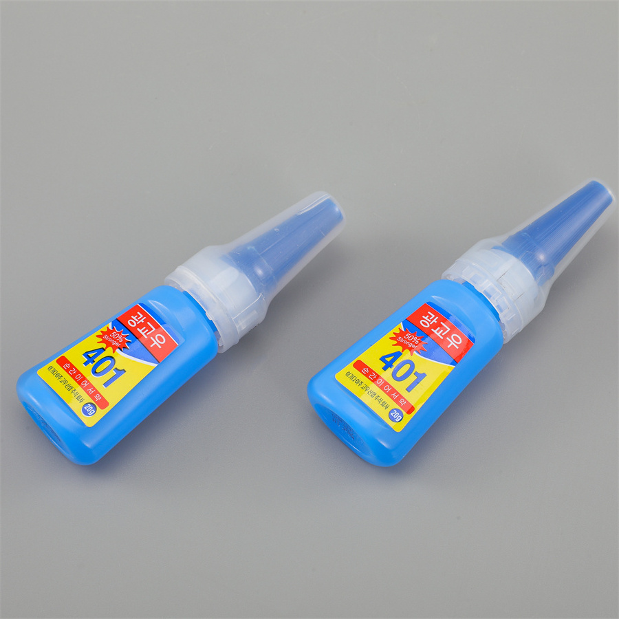 Factory Wholesale Price False Nail Tips Stick Rhinestone Super Strong 401 Nail Glue In Plastic Bottles