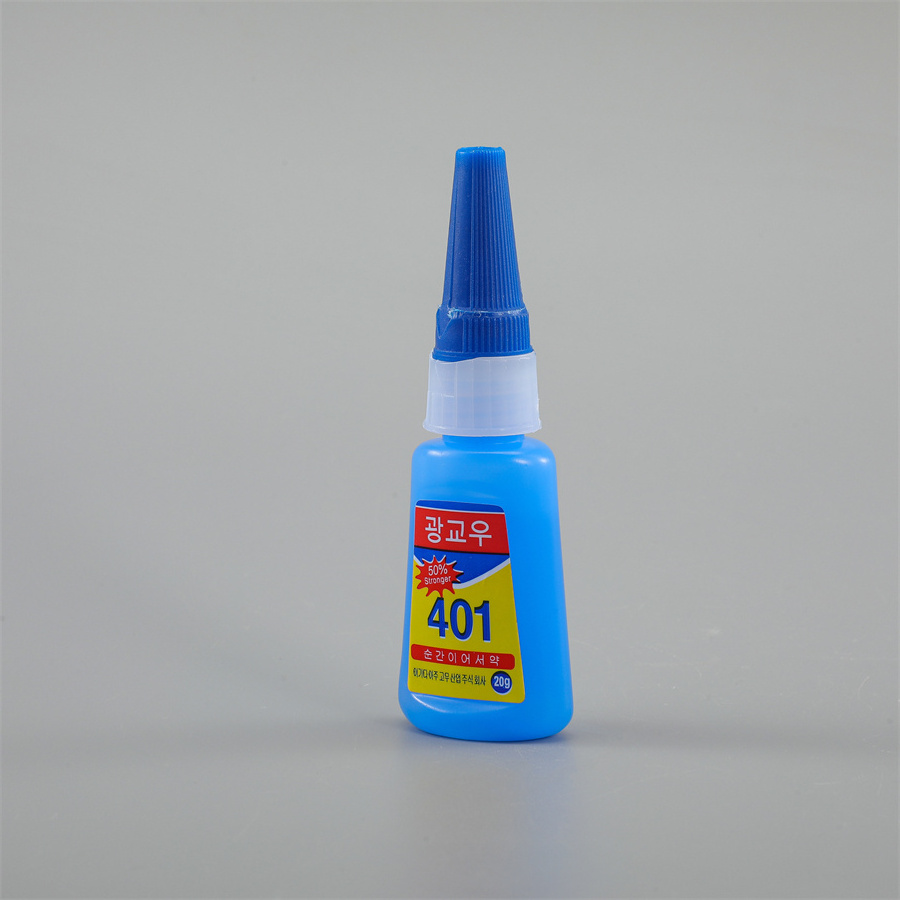 Factory Wholesale Price False Nail Tips Stick Rhinestone Super Strong 401 Nail Glue In Plastic Bottles