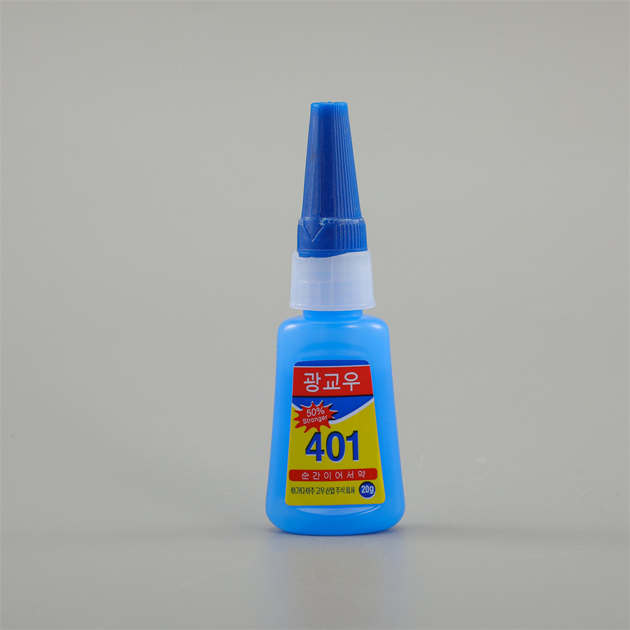 Factory Wholesale Price False Nail Tips Stick Rhinestone Super Strong 401 Nail Glue In Plastic Bottles