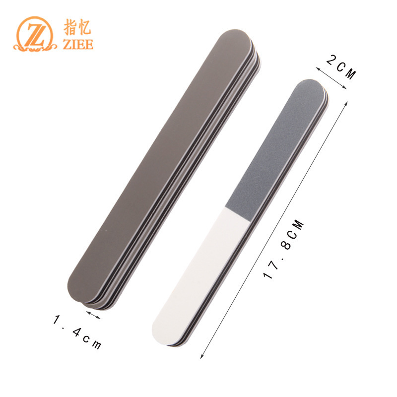 Nail Art Tools Three Sides Polishing Thickened Sponge File Black Gray White Nail Polishing File Rubbing Strip