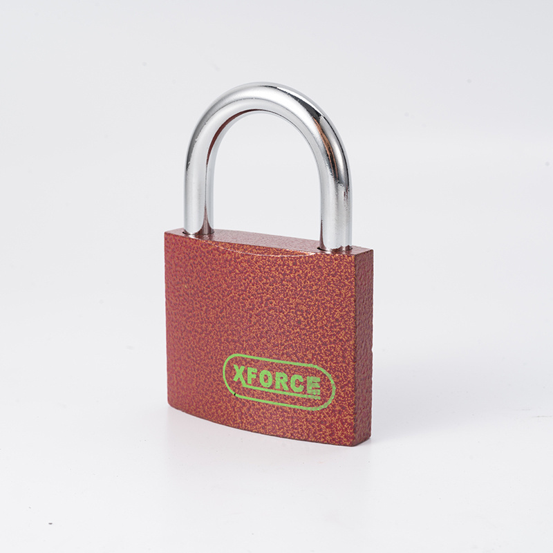 75mm High Standard Multiple Size Factory Price High Quality Red Spray Plastic Atom Lock Long Beam Vintage Cast Iron Padlock