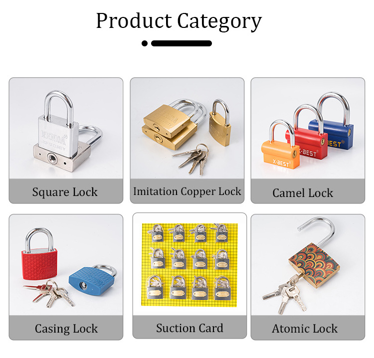 32mm/38mm/50mm wholesale manufacture thin type iron padlock combination aluminium sliding door locks