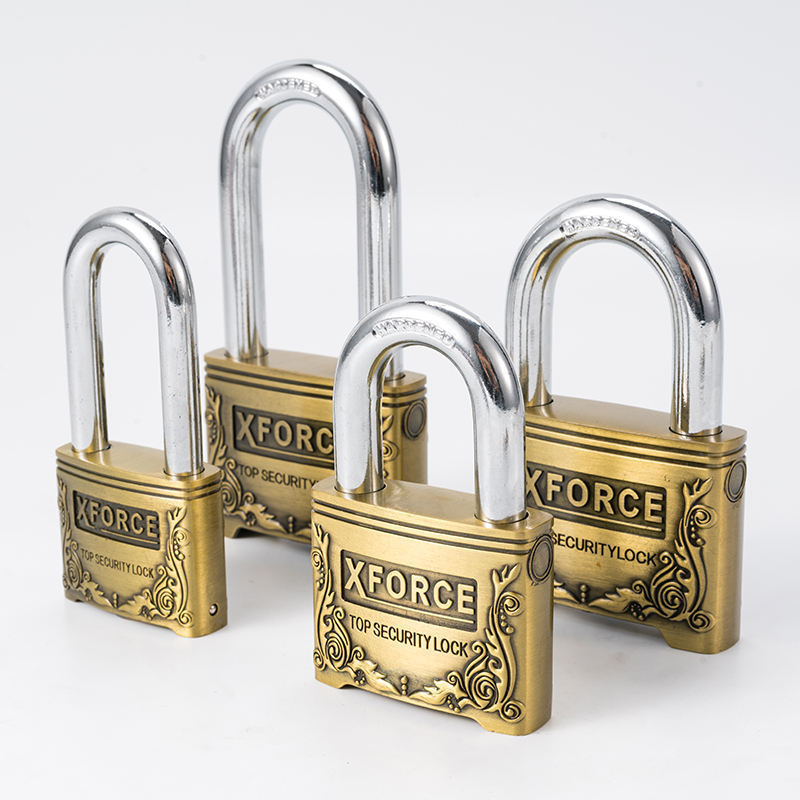 50mm Multiple Size Wholesale Zinc Alloy Padlock High quality Anti-Theft Lock Solid Brass Lock Padlock with Key Set