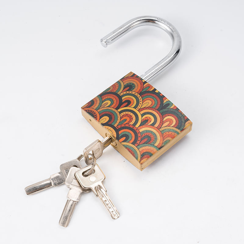 38mm Custom Modern Wide Printing Locks Iron Padlock Cheap Price Thin Type Iron Key Padlock In Bulk