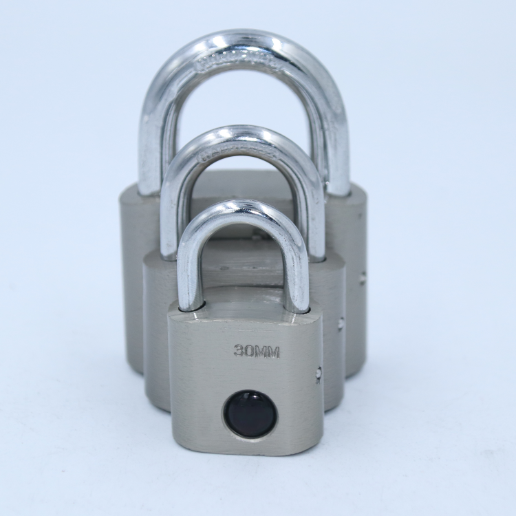 50mm popular heavy duty modern design electroplate Matt silver iron padlock