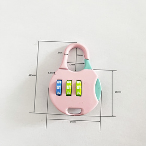 combination Lock 3 Digit  School Gym Locker Sports Locker Fence  Luggage Lock small lovely shape padlock