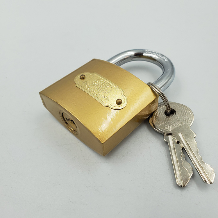 Cheap Dual-Line Imitate Brass safety Padlock manufacturer