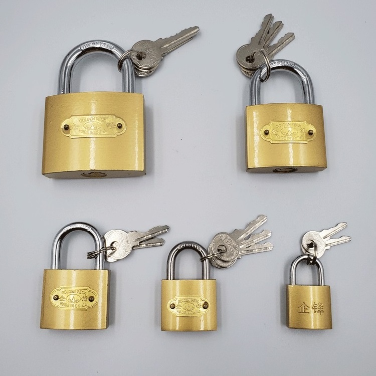 Cheap Dual-Line Imitate Brass safety Padlock manufacturer