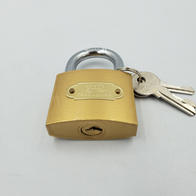 Cheap Dual-Line Imitate Brass safety Padlock manufacturer