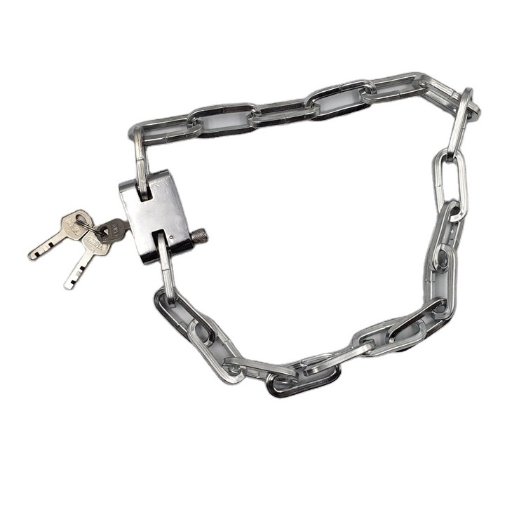 chrome plated iron 0.8m vane key glass door long chain lock