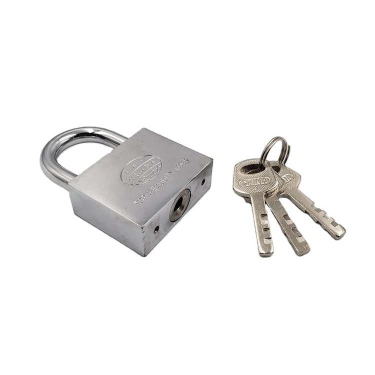 40mm square type glora electronic chrome plated vane key long shackle iron padlock