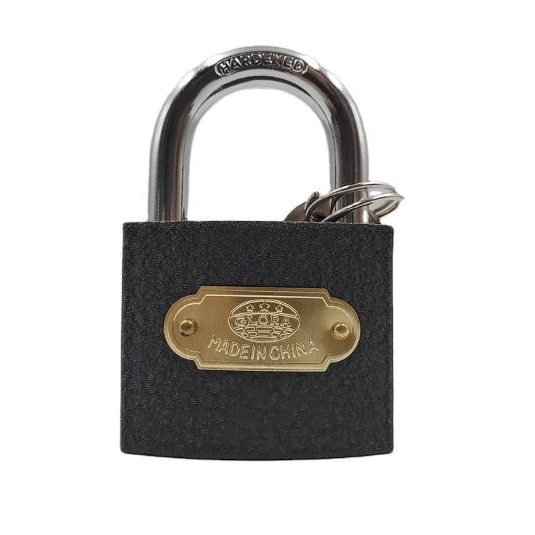 32mm popular heavy duty pujiang grey color painted short shackle small iron padlock