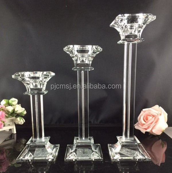 Different Size Crystal Candle Holder for Wedding Centerpieces