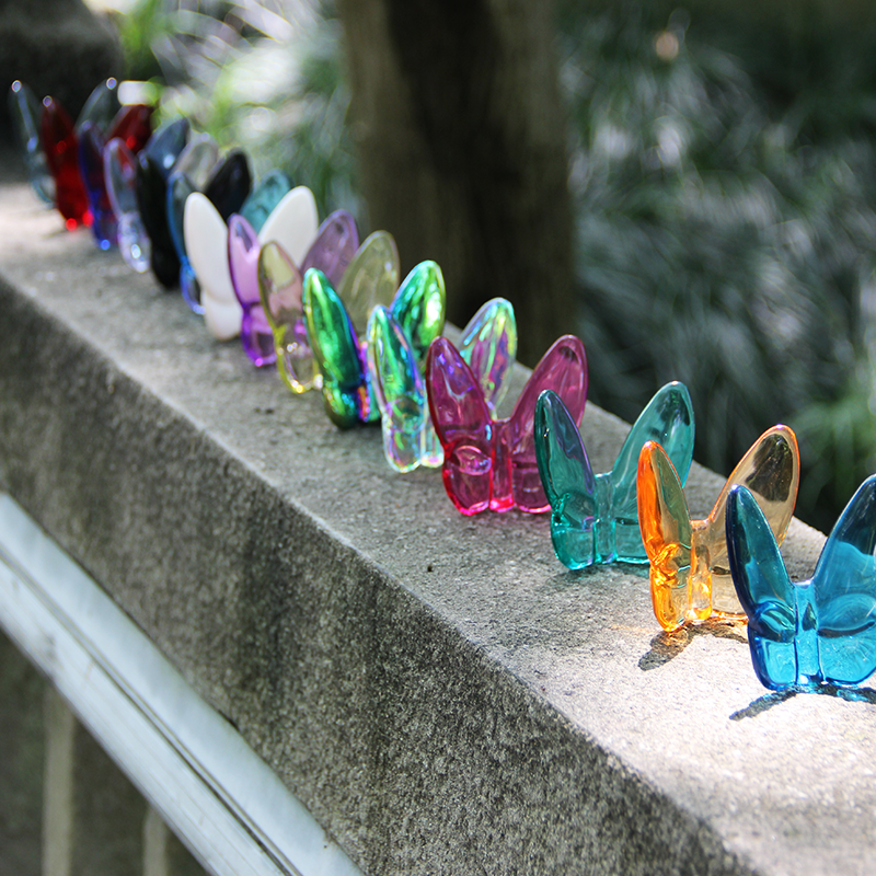 Etched Blue Crystal Butterfly Gifts For American Wedding Souvenirs