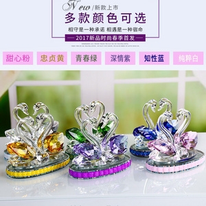 Wholesale Transparent Popular Wedding Favors Crystal Swan