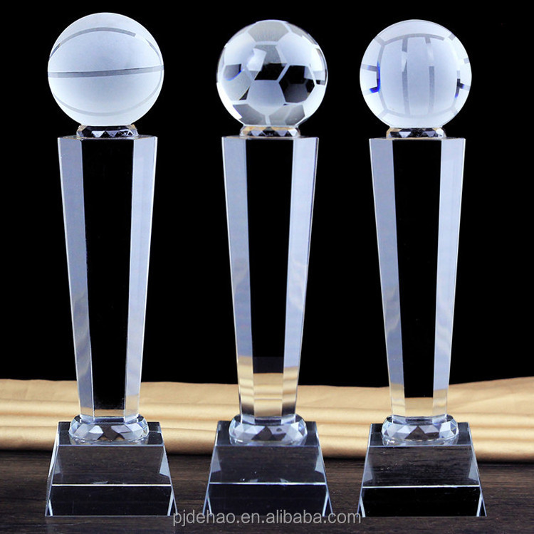 Basketball Football Baseball Tennis Ball Volleyball K9 Crystal Sports Trophy