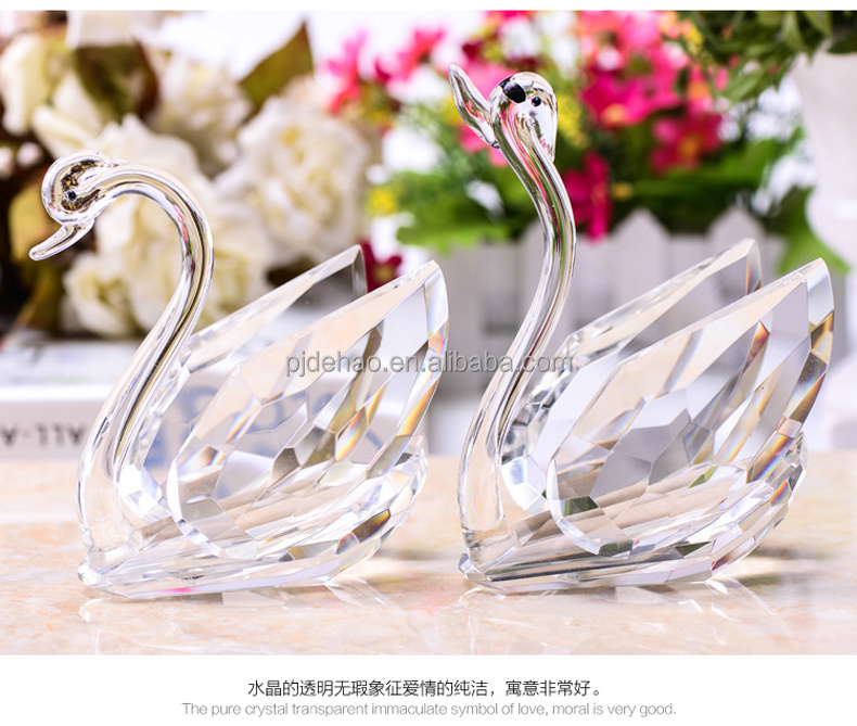 DH Factory K9 High Quality Wedding Gift Valentine's Day Gift Glass Crystal Swan