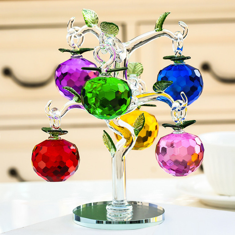 Cheap Crystal Apple Tree With Personalized Logo For Wedding Favor