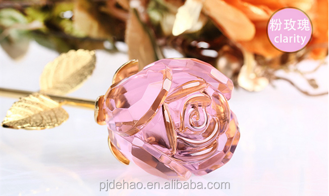 Popular Sale Pretty Crystal Rose Flower Wedding Decorations Unique Wedding Souvenirs