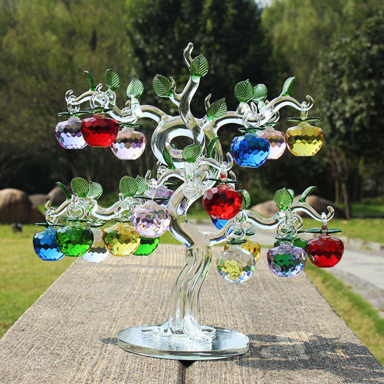 Cheap Crystal Apple Tree With Personalized Logo For Wedding Favor