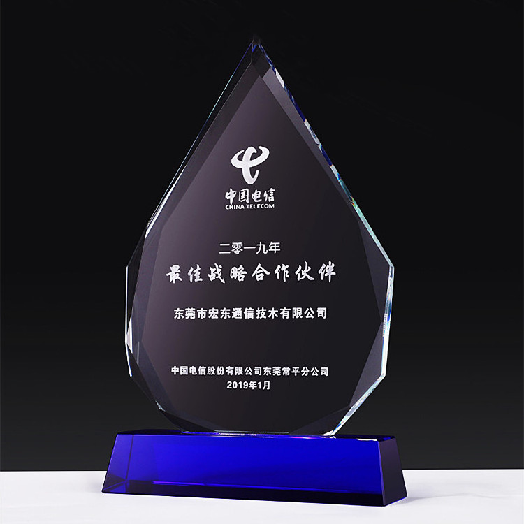 Creative Wholesale Souvenir Custom Logo Engraving Crystal Plaque Iceberg Glass Award