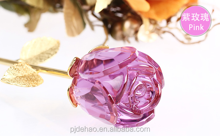 Popular Sale Pretty Crystal Rose Flower Wedding Decorations Unique Wedding Souvenirs