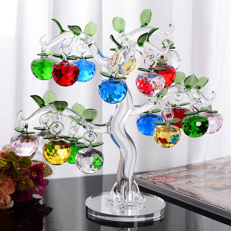 Cheap Crystal Apple Tree With Personalized Logo For Wedding Favor