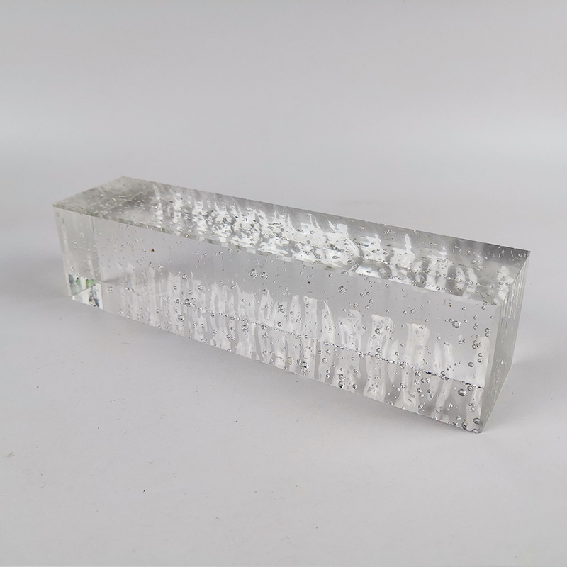 Factory Direct Custom Crystal Decorative Glass Brick Low MOQ Clear Glass Block Hot Melt Strip Solid Crystal Bricks Decorative