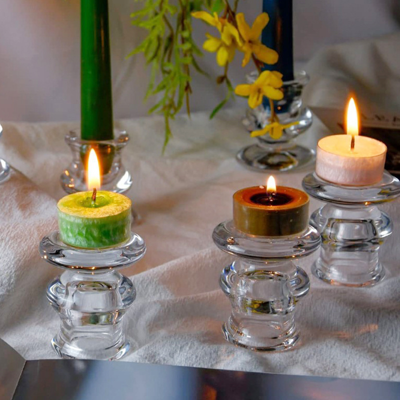 Hot Sale Tealight Glass Tube Candle Holder Crystal Votive Candle Holder for Wedding Party