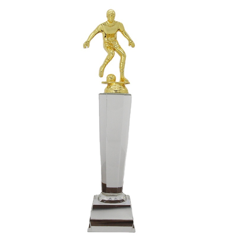 Crystal sports trophy table tennis basketball golf taekwondo cycling badminton football medal custom free carving gift box