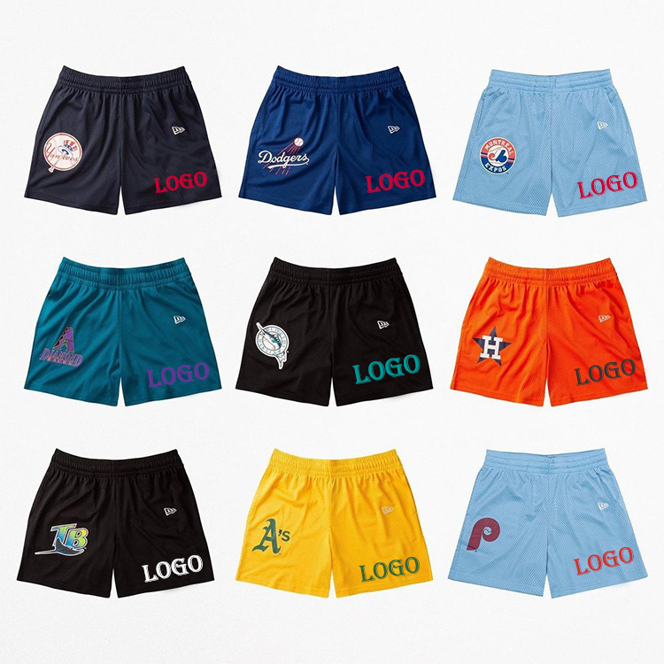 custom logo, pattern, size mesh shorts breathable sports pants beach basic shorts