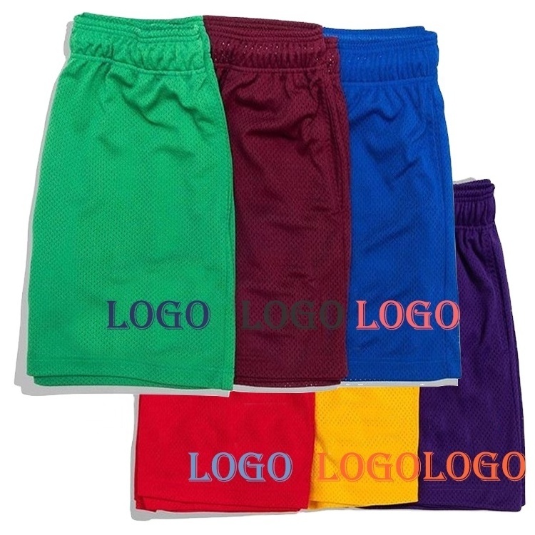 custom logo, pattern, size mesh shorts breathable sports pants beach basic shorts