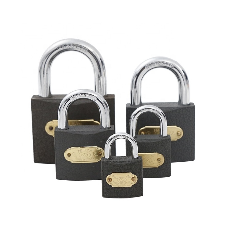 Factory custom cheap high quality New product high quality inexpensive safety black yiwu plastic paint iron padlock