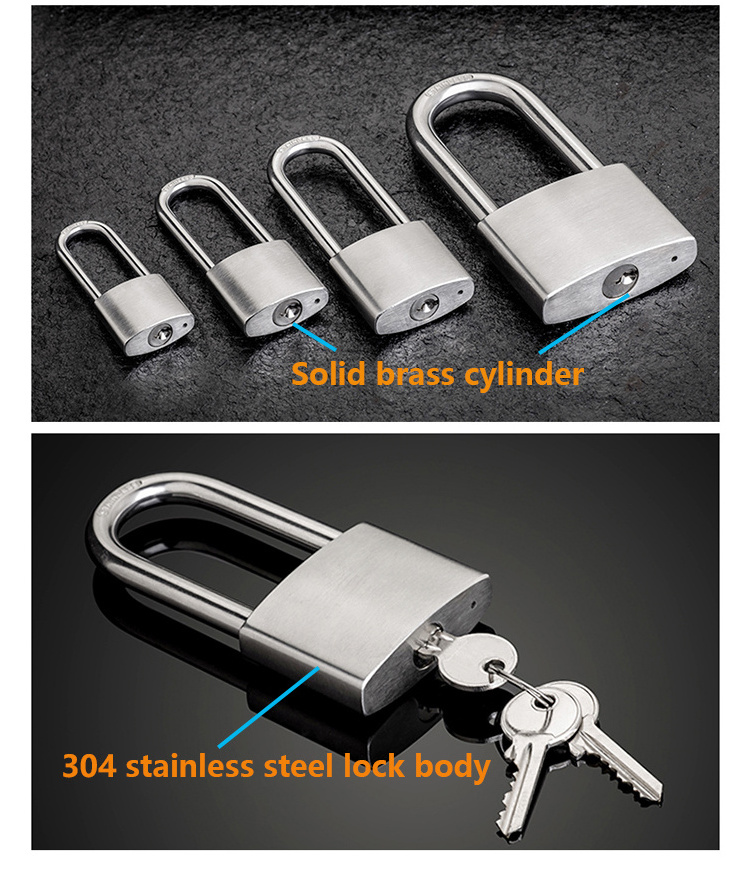 Factory OEM candado Stainless Steel Padlock 20mm 304 Stainless Steel Anti-rust Waterproof Padlock For Outdoor