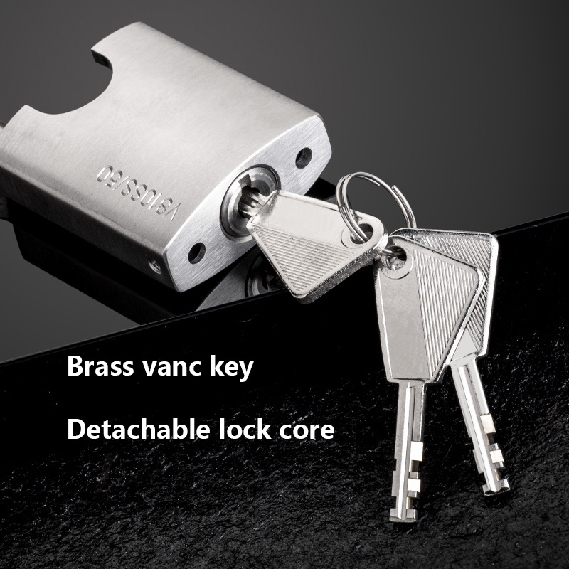 Factory OEM candado half shackle armored square key  waterproof 304 stainless steel padlock