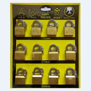 Free samples Factory OEM candado luggage lock Yiwu market cheap side open small brass paint iron padlock