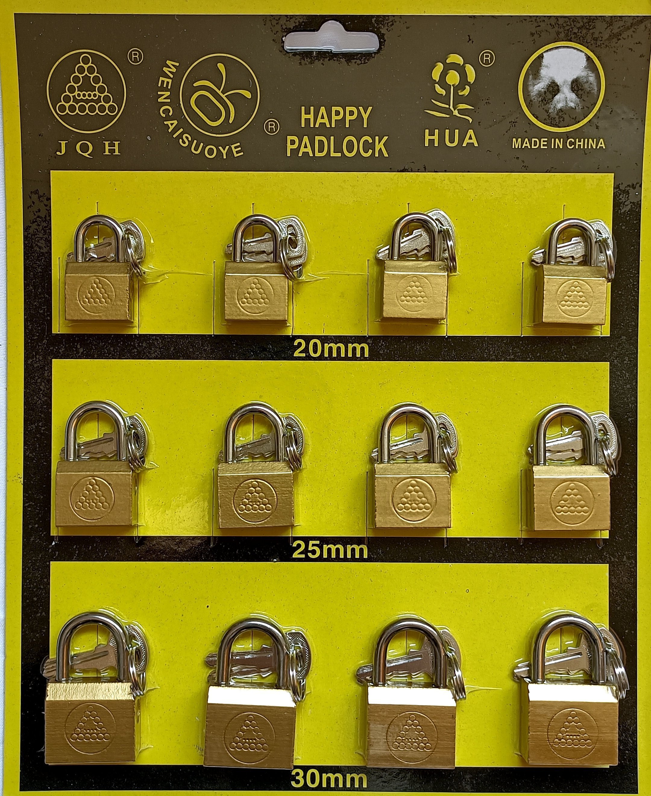 Free samples Factory OEM candado luggage lock Yiwu market cheap side open small brass paint iron padlock