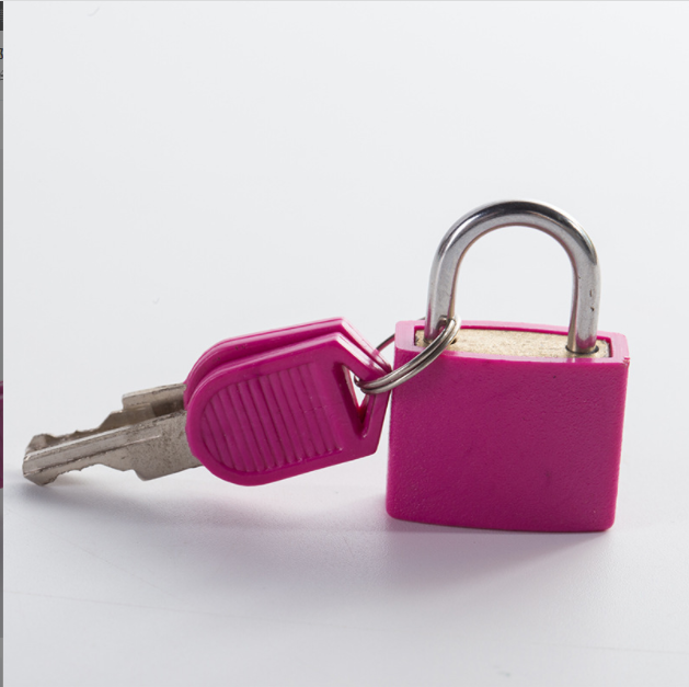 23mm 38mm 35mm 43mm Waterproof plastic coated small brass padlock Gift padlock Luggage locks