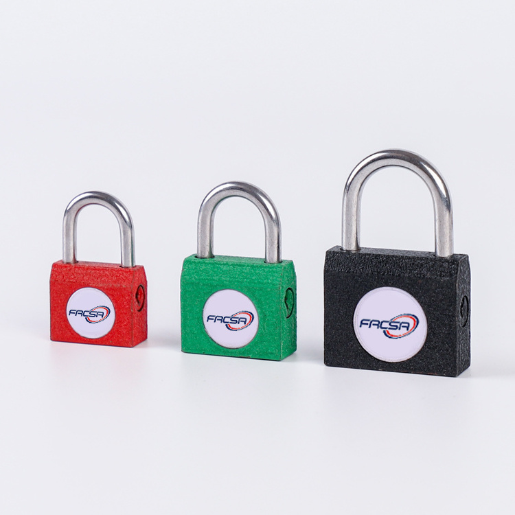 Cheap side opening iron padlock small color lock gym lock Chinese pad locks