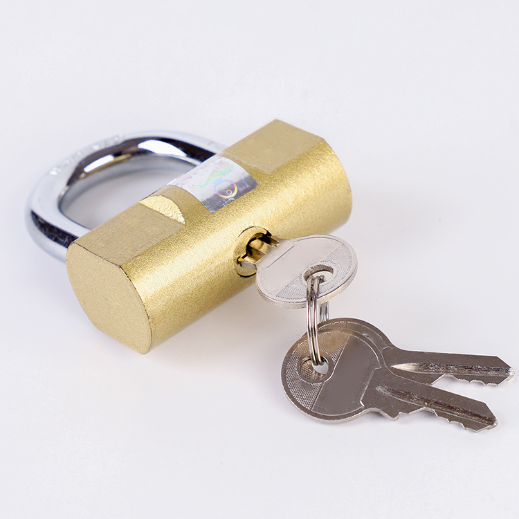 Free samples from Factory OEM candado Brass painted hammer iron padlock