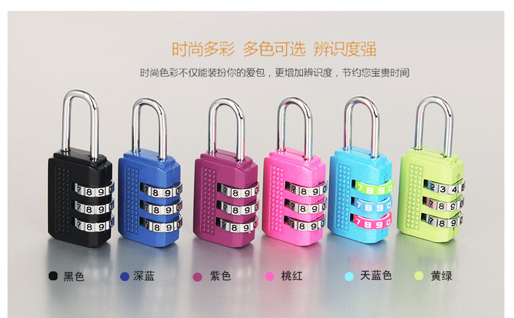 Factory OEM sells zinc-alloy candados seguridad 22mm combination padlock cartoon gym lock luggage pad locks