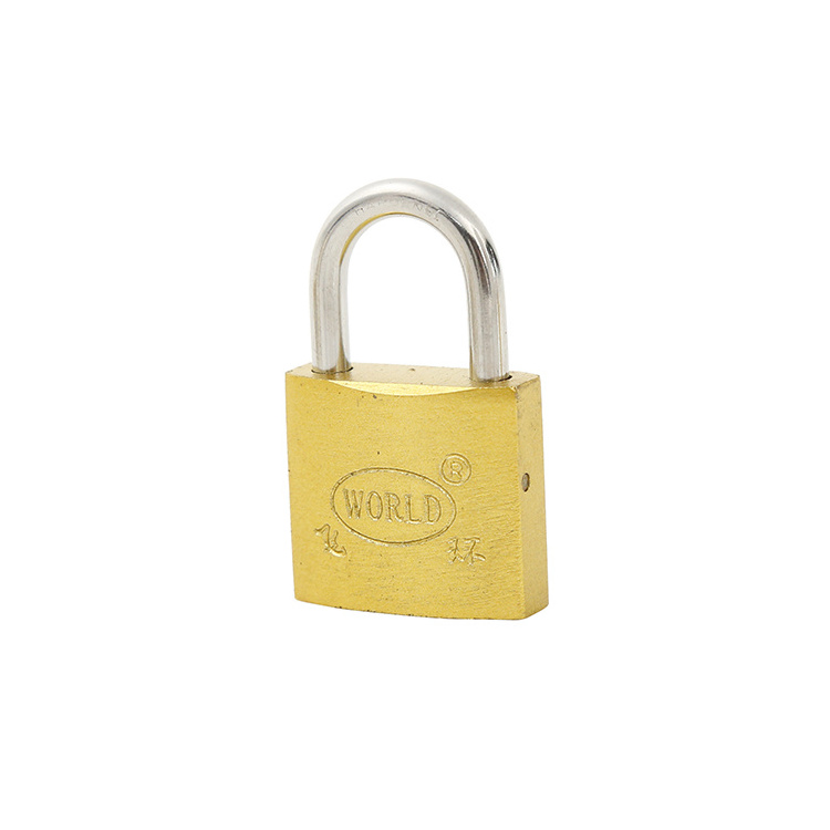 Free samples Factory OEM high quality lock 20mm brass painted iron padlock sanding  copper iron locks