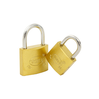 Free samples Factory OEM high quality lock 20mm brass painted iron padlock sanding  copper iron locks