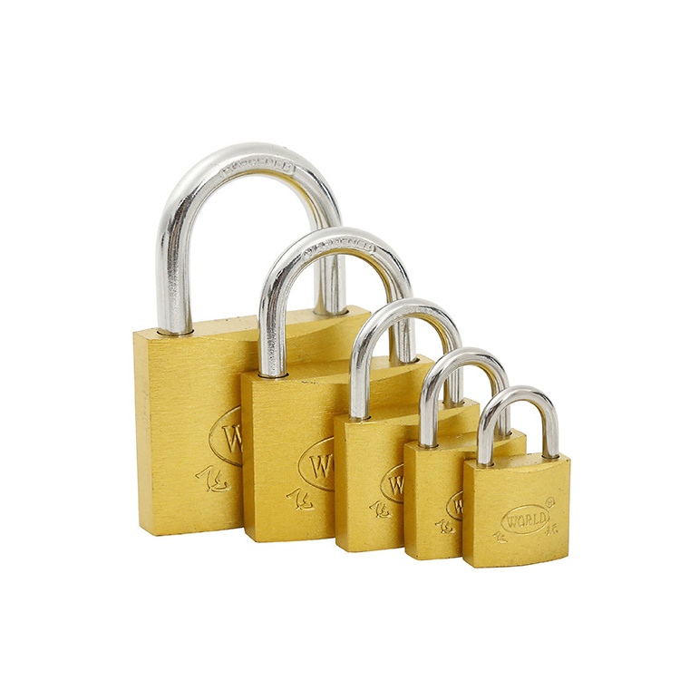 Free samples Factory OEM high quality lock 20mm brass painted iron padlock sanding  copper iron locks